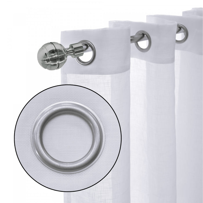 Habitat Cote D'azure White Sheer Grommet Curtain Panel - 112 x 84