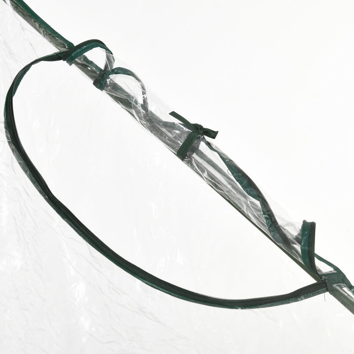 Outsunny 6'x3.3'x5.5' Walk-in Garden Greenhouse With Door And Top Window, Portable Mini Greenhouse For Plants Flowers Herbs, Outdoor Hot House Growing Tent With Steel Frame, Clear Pvc Cover