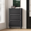 HOMCOM Shoe Storage Cabinet with Adjustable Shelves, Black