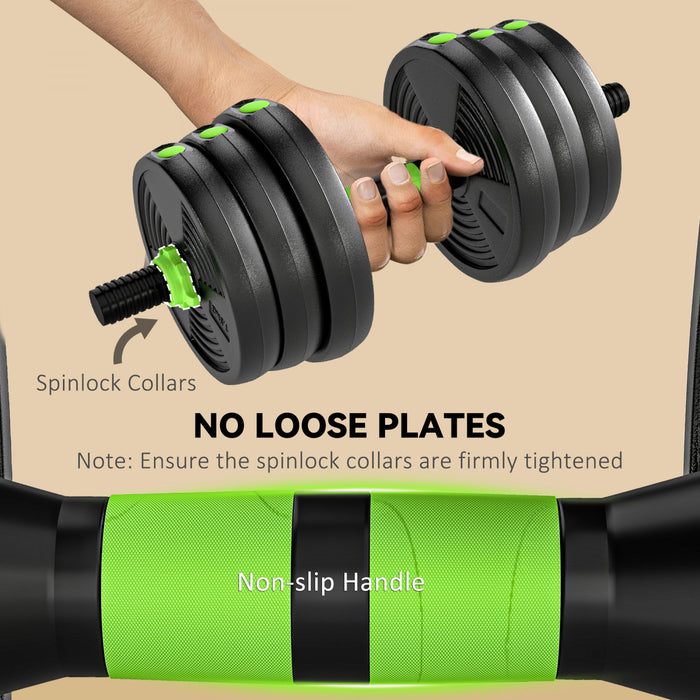 Soozier Adjustable Dumbbell Set, 3 in 1 Weights Set for Home Gym, 44lb