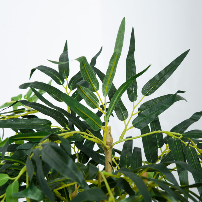 HOMCOM 5FT Artificial Bamboo Tree in Nursery Pot with 1095 Leaves Green