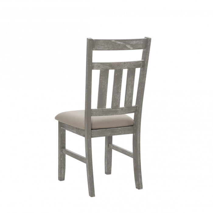 Turino Fabric Weathered Grey Dining Chair - Set of 2