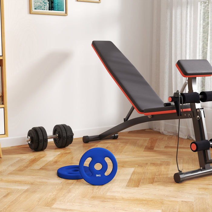 Soozier Standard Weights Plates With Easy-grip Handles, 2 X 11lbs
