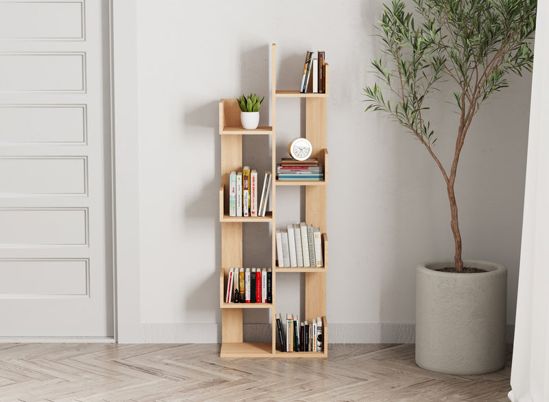 57\" Wall Shelf With 8 Open Shelves