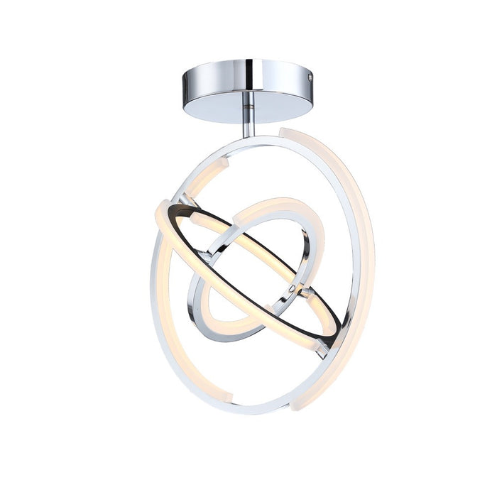 Trilogy Collection Integrated LED Semi-Flush Mount - Polished Nickel