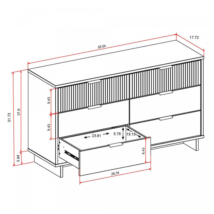 Granville Modern 2-Piece Dresser Set in Sage Green
