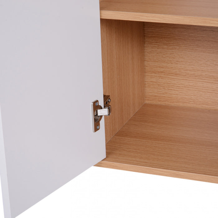 35\" Free Standing Storage Cabinet Living Room Closet Organizer Adjustable