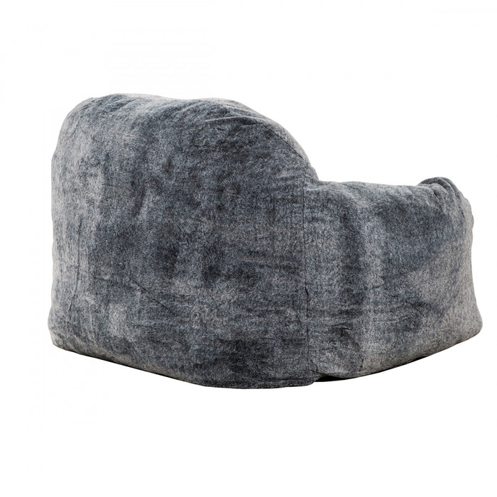 Sealy Tore Faux Fur High Density Foam Bean Bag Chair - Blue