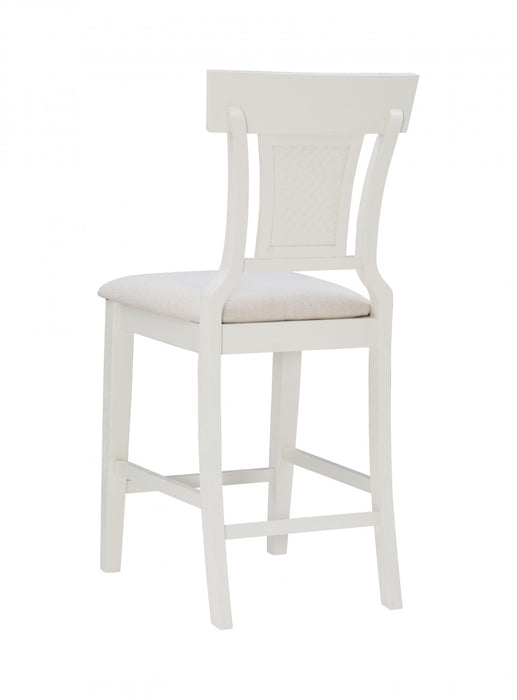 Rylan Fabric Counter-Height Stool - White