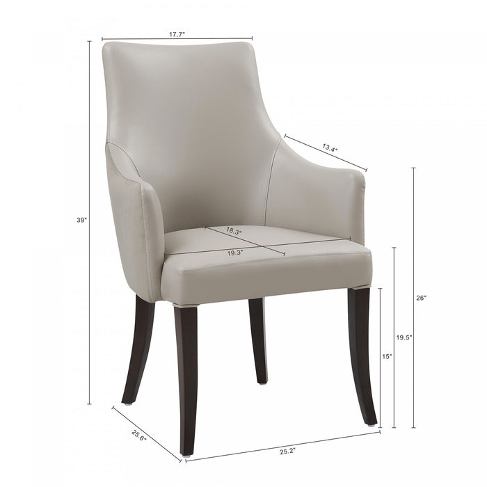 Connie Modern 8-Piece Dining Chair Set in Light Gray