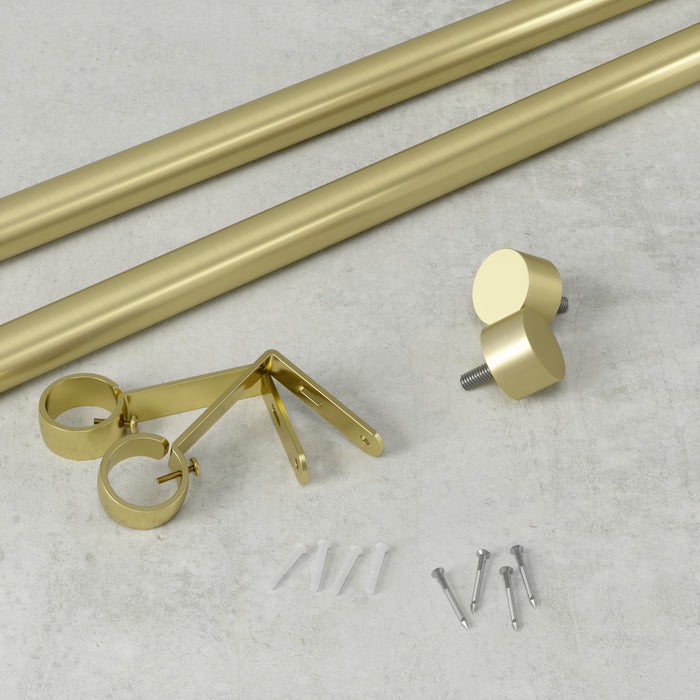Umbra Cappa Gold Expandable 1\" Curtain Rod - 36\"-66\" 