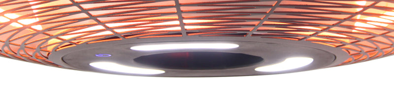 Energ+ Infrared Electric LED Hanging Patio Heater - HEA-21568BLK