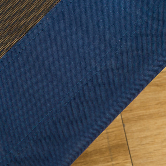 Pawhut Elevated Pet Bed Dog Cat Cot Cozy Beds Camping Comfortable, Blue And Black