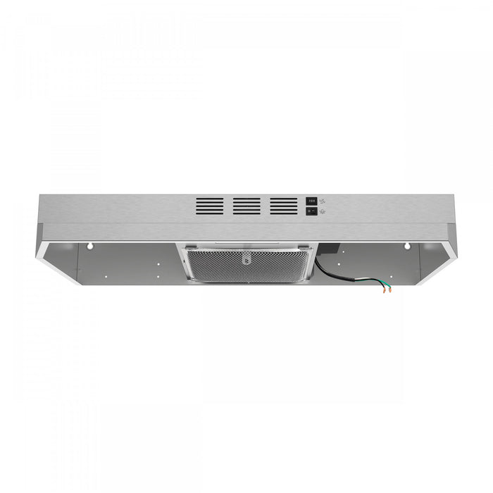 Forno Bari Espresso 30-Inch Under Cabinet Range Hood, stainless steel, 600 CFM- FRHUC5255-30