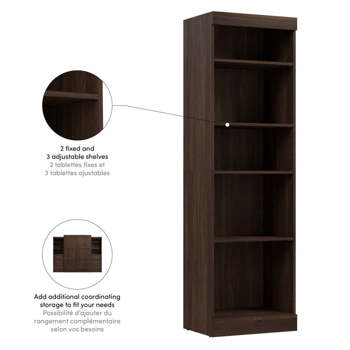Bestar Pur 25\" Closet Organizer - Black Walnut