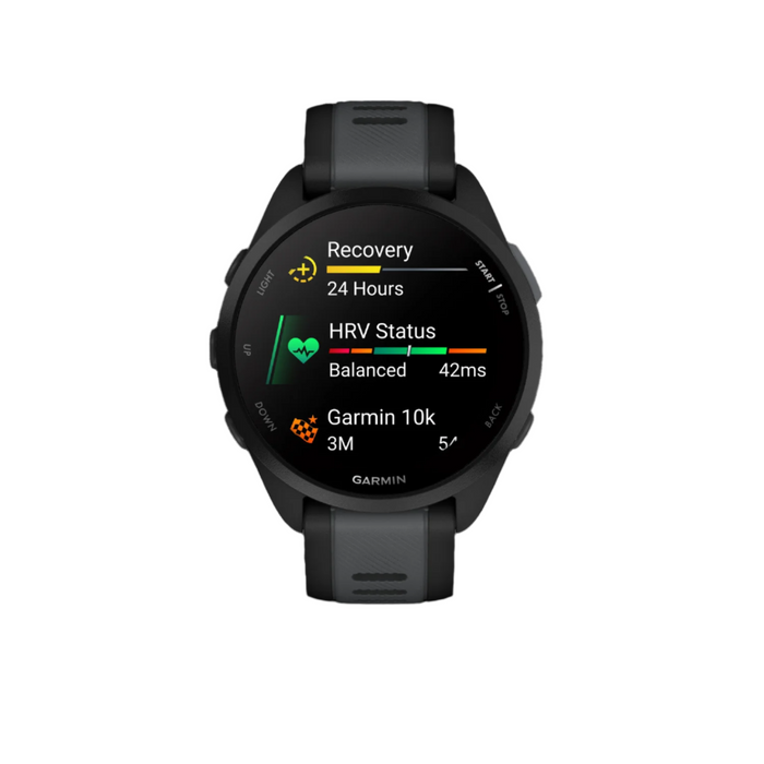 Garmin Forerunner® 165 Gps Smartwatch - Health Tracking With Amoled Display - Black/slate Gray