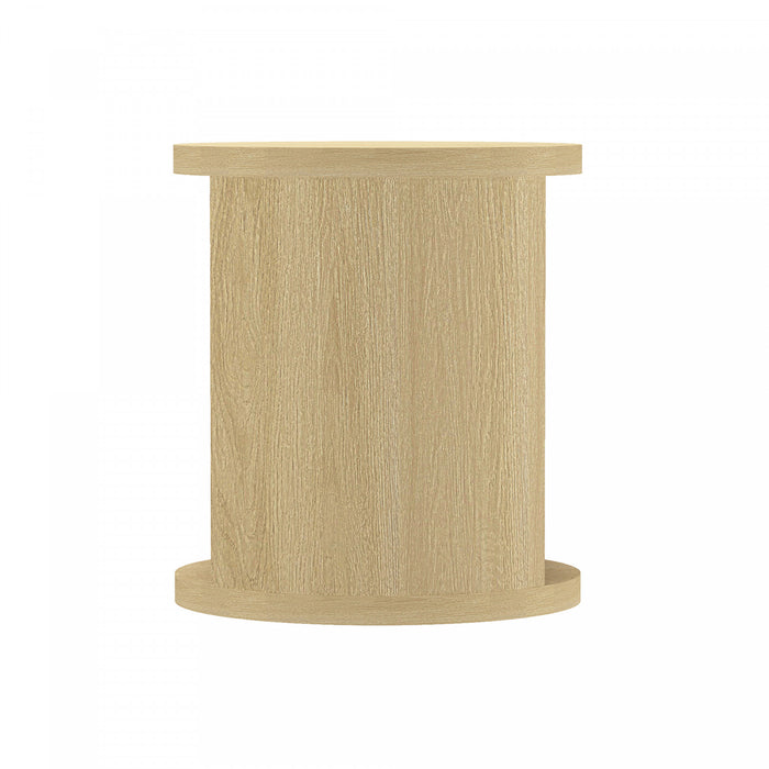 Alure Contemporary 20\" End Table in Natural Oak