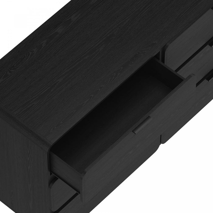 Chrystie Contemporary Modern 60\" Dresser in Black (6-Drawer)