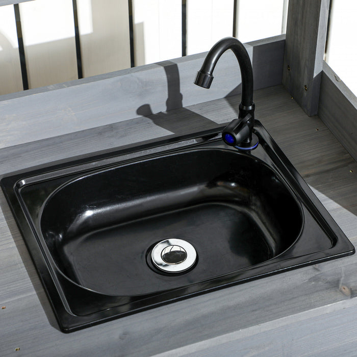 Outsunny Potting Bench Table, Garden Work Bench Workstation with Drawer