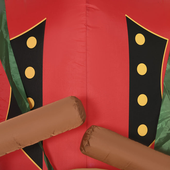 Homcom 8ft Walnut Soldier Inflatable Christmas Decoration
