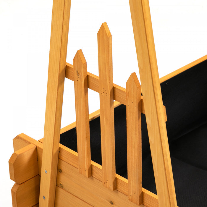 Outsunny 43\" X 26\" X 47'' Raised Garden Bed With Arbor Arch Trellis For Various Climbing Plant, Outdoor Garden Box For Vegetables, Herbs, Flowers