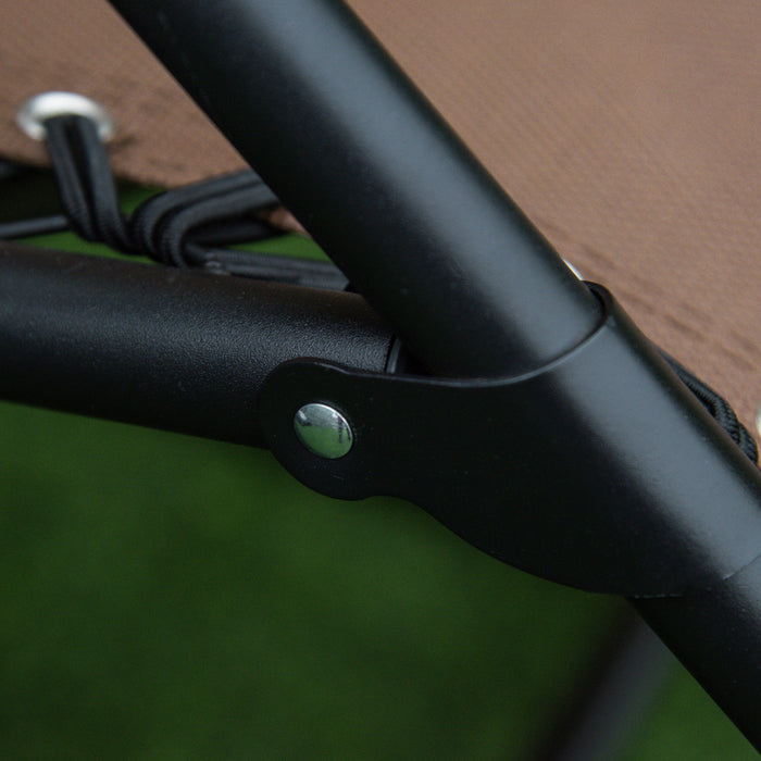 Outsunny 2 In 1 Adjustable Zero Gravity Reclining Lounge Chair Brown