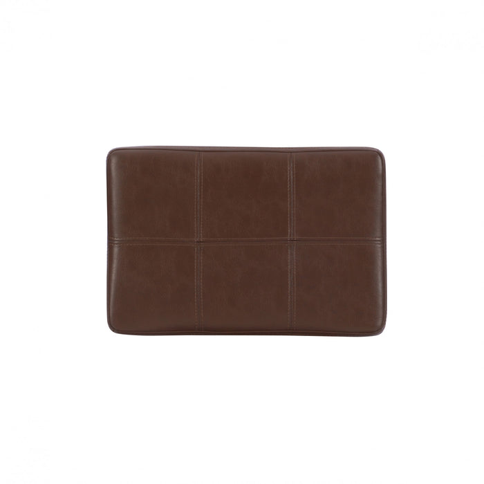 Claridge Faux Leather Backless Counter-Height Stool - Cognac