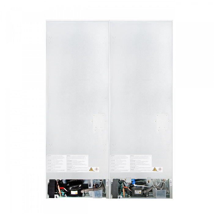 Forno Custodia 48\" Bottom Freezer combo, 20.6 cu.ft., Ice Maker, Total No frost, White - FFFFD1766-48WHT Refrigerator
