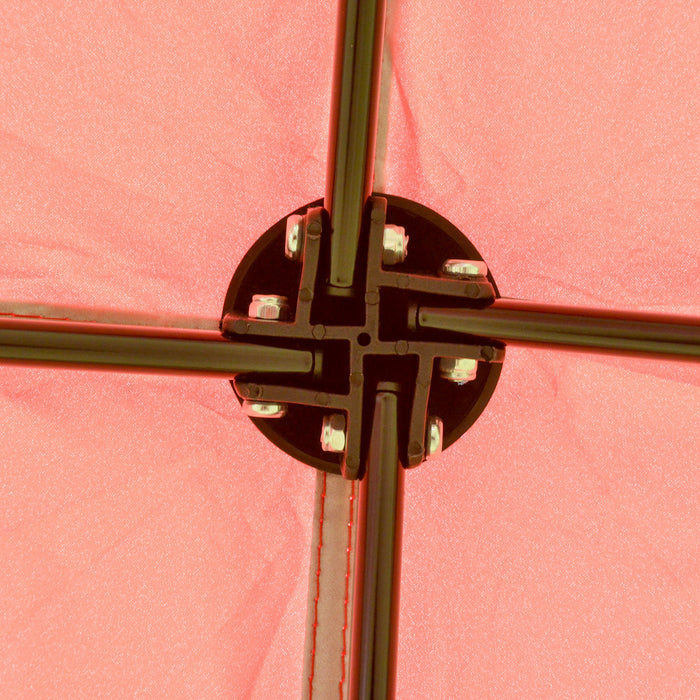 Outsunny 7' X 7' Garden Foldable Pop Up Gazebo Tent With Backpack & Adjustable Legs Outdoor Party Canopy, Red & Black