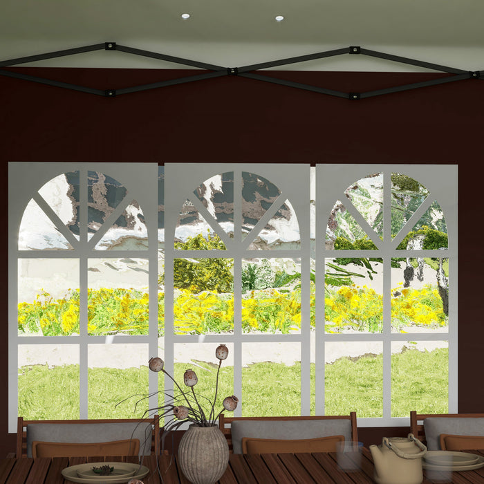 Outsunny 10' X 20' Outdoor Pop Up Canopy Tent W/ Carrying Bag, Coffee