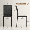HOMCOM Dining Chairs Faux Leather Accent Chairs, Set of 4, Black