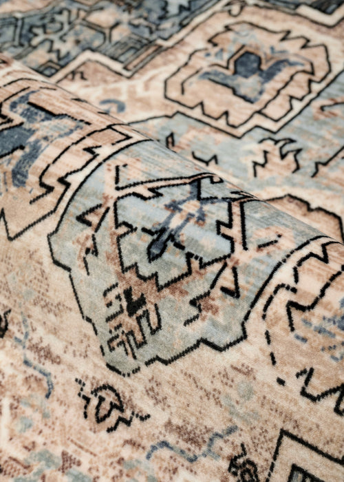 Esmira Traditional Blue Washable Rug 8'0\" x 10'0\" Indoor Area Rug