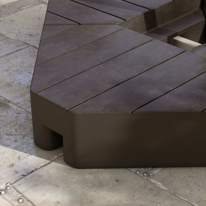 Outsunny Cantilever Umbrella Weights 132 lb. Water or 176 lb. Sand, Brown