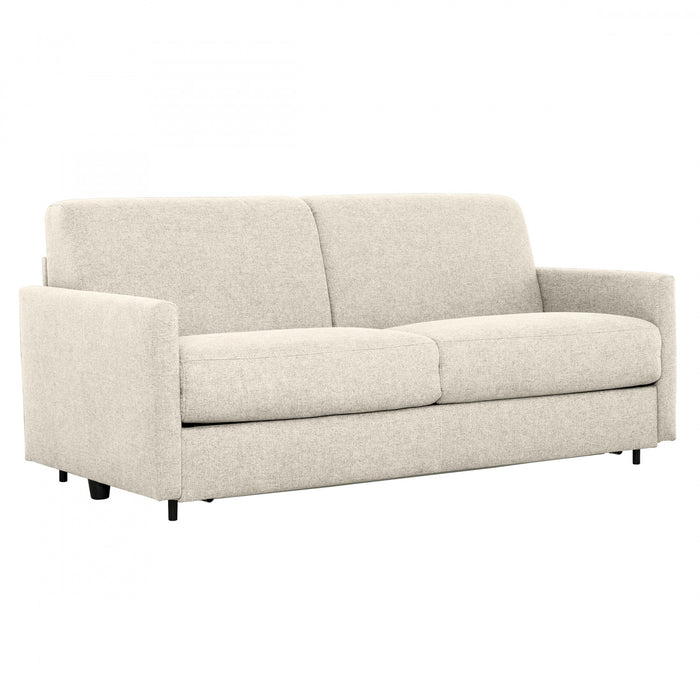 Brix 70 in. Textured Weave Euro Sofa Bed with Memory Foam Mattress - Beige
