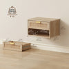 HOMCOM Floating Bedside Table Set of 2, Wall Mount Nightstands for Bedroom