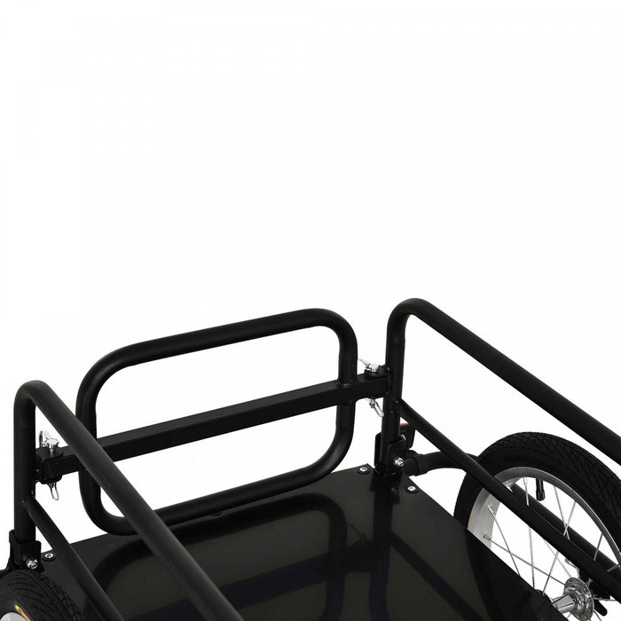 Aosom Bicycle Cargo Trailer, Utility Bike Cart, Travel Luggage Carrier