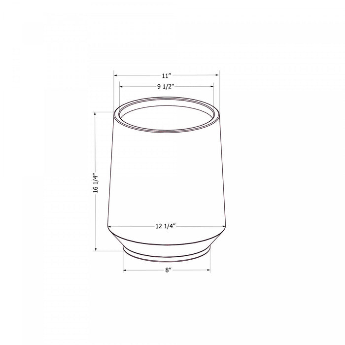 Dalya 16\" Planter - White