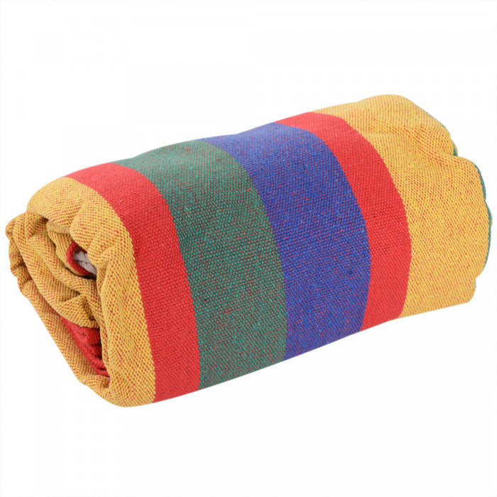 Outsunny 79\"x40\" Outdoor Hammock Bed Swing Chair, Patio Lounge Garden Camping Hiking Travel Hammock Only For Backyard, Garden, Mixed-red