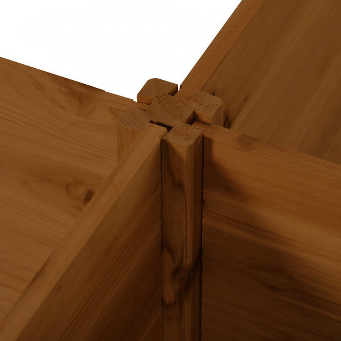 Outsunny DIY 5-box Raised Garden Bed Outdoor Flower Bed Set, Brown