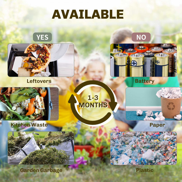 Outsunny 17 Gallon Compost Bin, Rotating Composter, Compost Tumbler with 24 Ventilation Openings and Steel Legs, Yellow