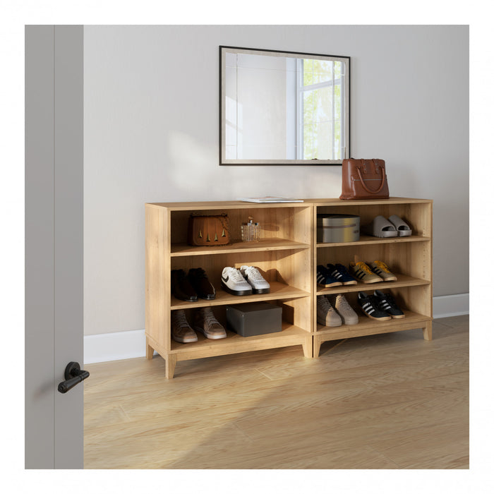 Modulr 2 Adjustable Shelves Bookcase - Natural Oak