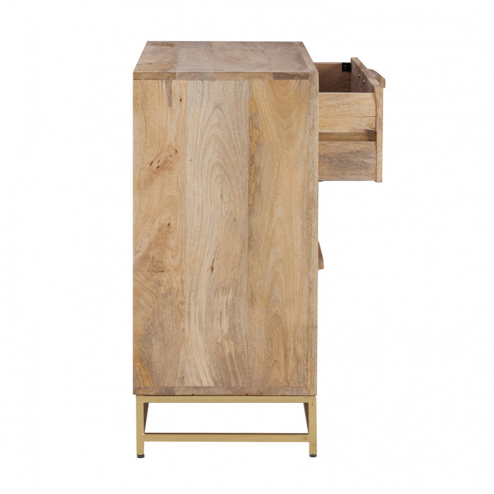 Janie 3-Drawer Rattan Accent Cabinet - Natural