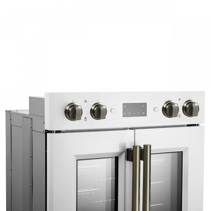 Forno Asti 30-Inch Double Electric Wall Oven in White, 7.36 cu. ft. - FBOEL1340-30WHT
