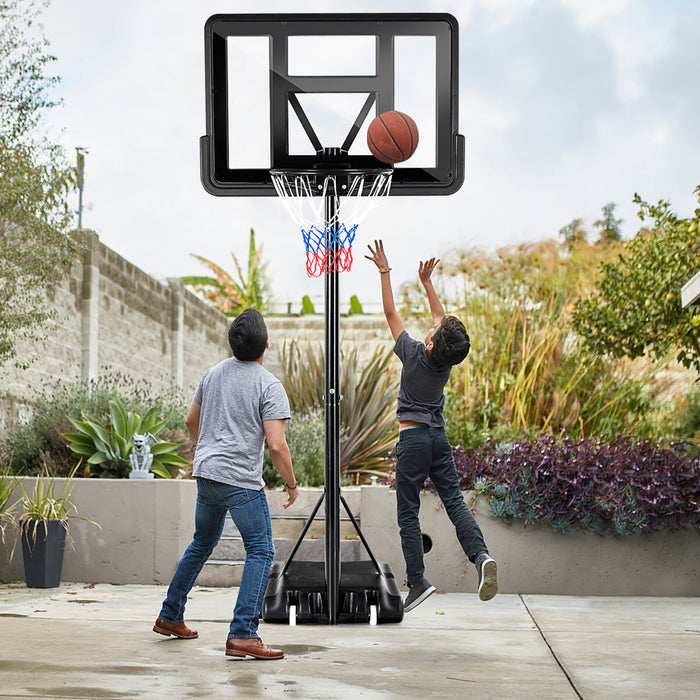 Costway Portable Basketball Hoop Stand Adjustable Height W/shatterproof Backboard Wheels