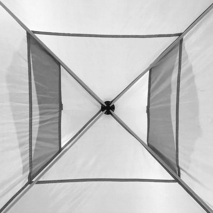 Outsunny 10' X 10' Pop Up Canopy Tent With Sidewall And Bag, White