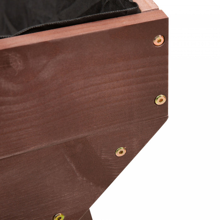 Outsunny 71'' X 32' X 28'' Wooden Raised Garden Bed, Planter Box With Non-woven Fabric, Free Standing Planting Container, Dark Red