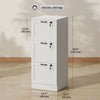 HOMCOM Office File Cabinet with 3 Drawers, Vertical Filing Cabinet, White