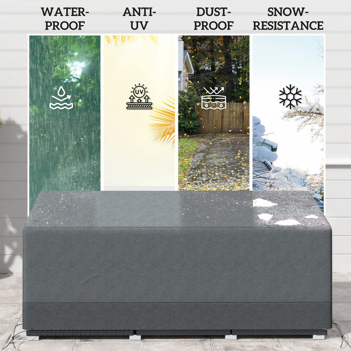 Outsunny Patio Furniture Covers Waterproof 600D, 75\" x 28.3\" x 29.9\", Grey