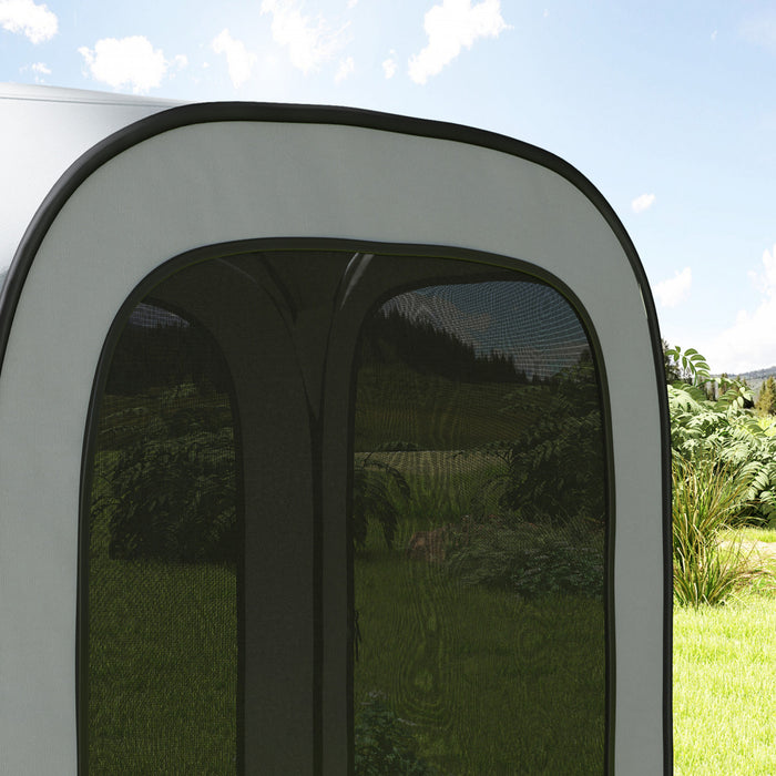 Outsunny 11ft Pop Up Screen Tent, Upf50+ Camping Gazebo With Carry Bag