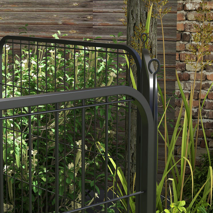 Pawhut 8 Panel Pet Playpen Play Yard Fence Home Diy Heavy-duty Metal Foldable Indoor Outdoor 31\" X 39.25\"